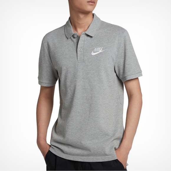 Nike Other - Nike Short Sleeve Embroidered Logo Gray Polo Size X-Large